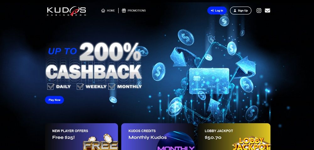 Kudos casino homepage